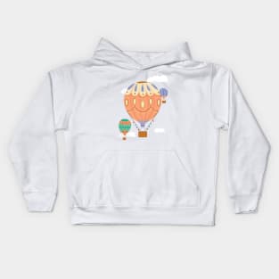 Dreamy Hot Air Balloons Kids Hoodie